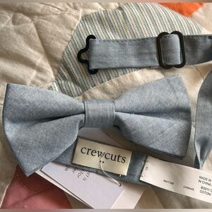 Crewcuts Sky Blue Chambray Pre-Tied Bow Tie